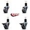 Service Caster 3'' Thermoplastic Rubber Wheel Swivel 1-3/4'' Expanding Stem Caster Set 2 Brakes, 4PK SCC-EX20S314-TPRB-2-PLB-2-134 - alternate 3